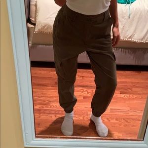 Green garage cargo pants